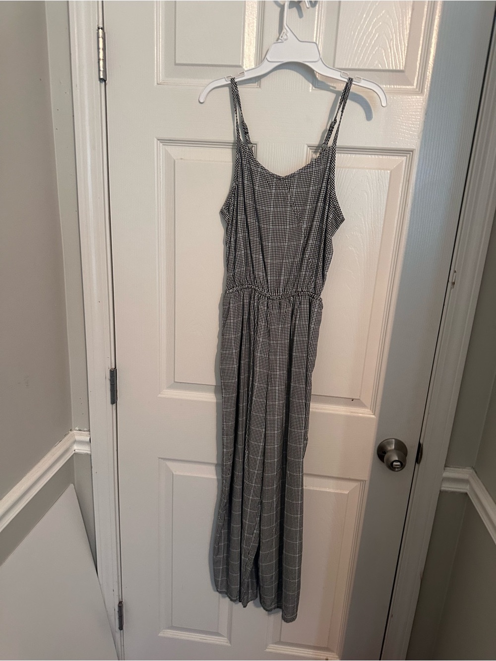 Black and White Gingham pants romper - Abercrombie and Fitch Kids NWT